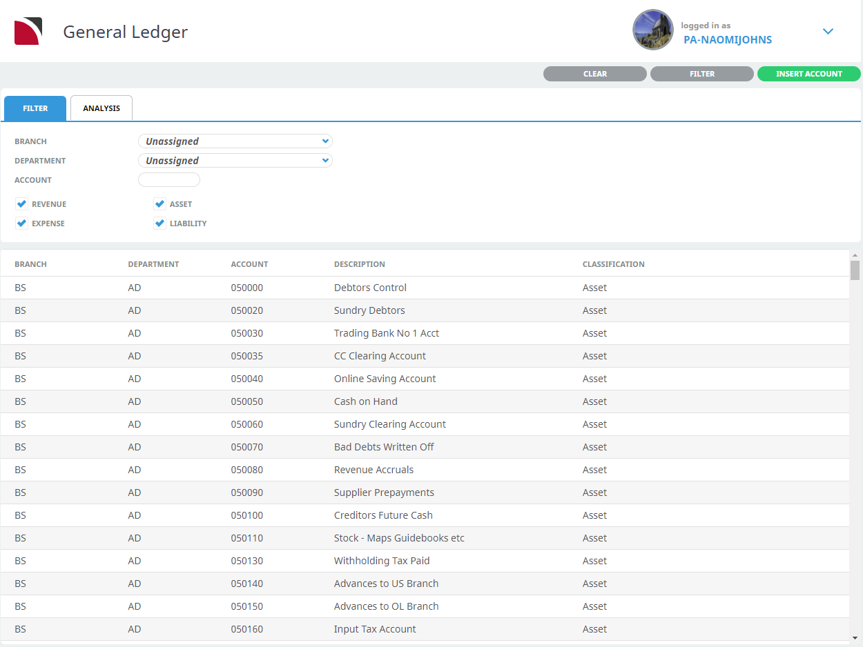 Modul General Ledger Creating a General Ledger Account