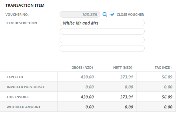 Insert Single Invoice Line